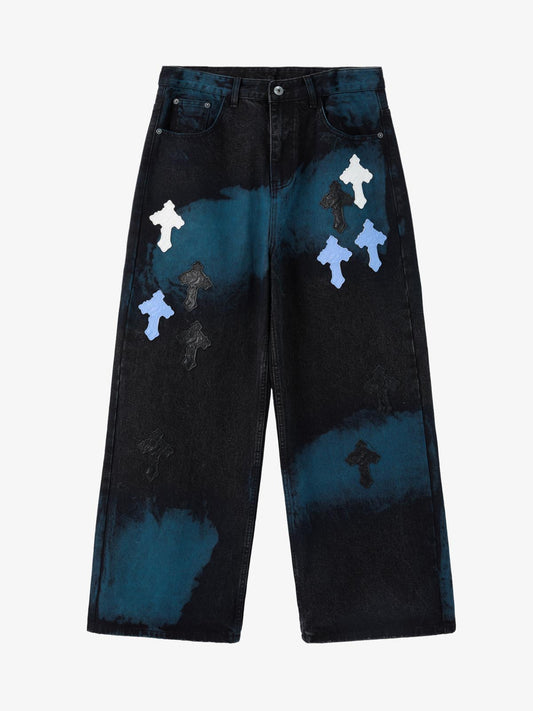 Calça Jeans Manfinity Cross Leather Patch Washed — Foto 2