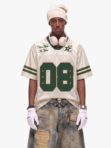 Camiseta Manfinity Studios Green Retro Jersey Oversized — Foto 1