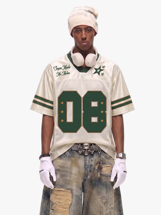 Camiseta Manfinity Studios Green Retro Jersey Oversized — Foto 1