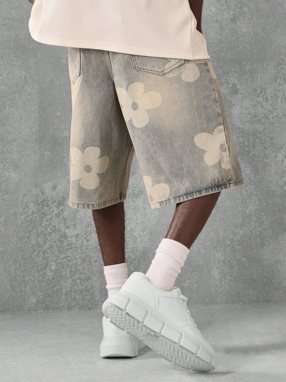 Short Manfinity Denim Florals — Foto 6