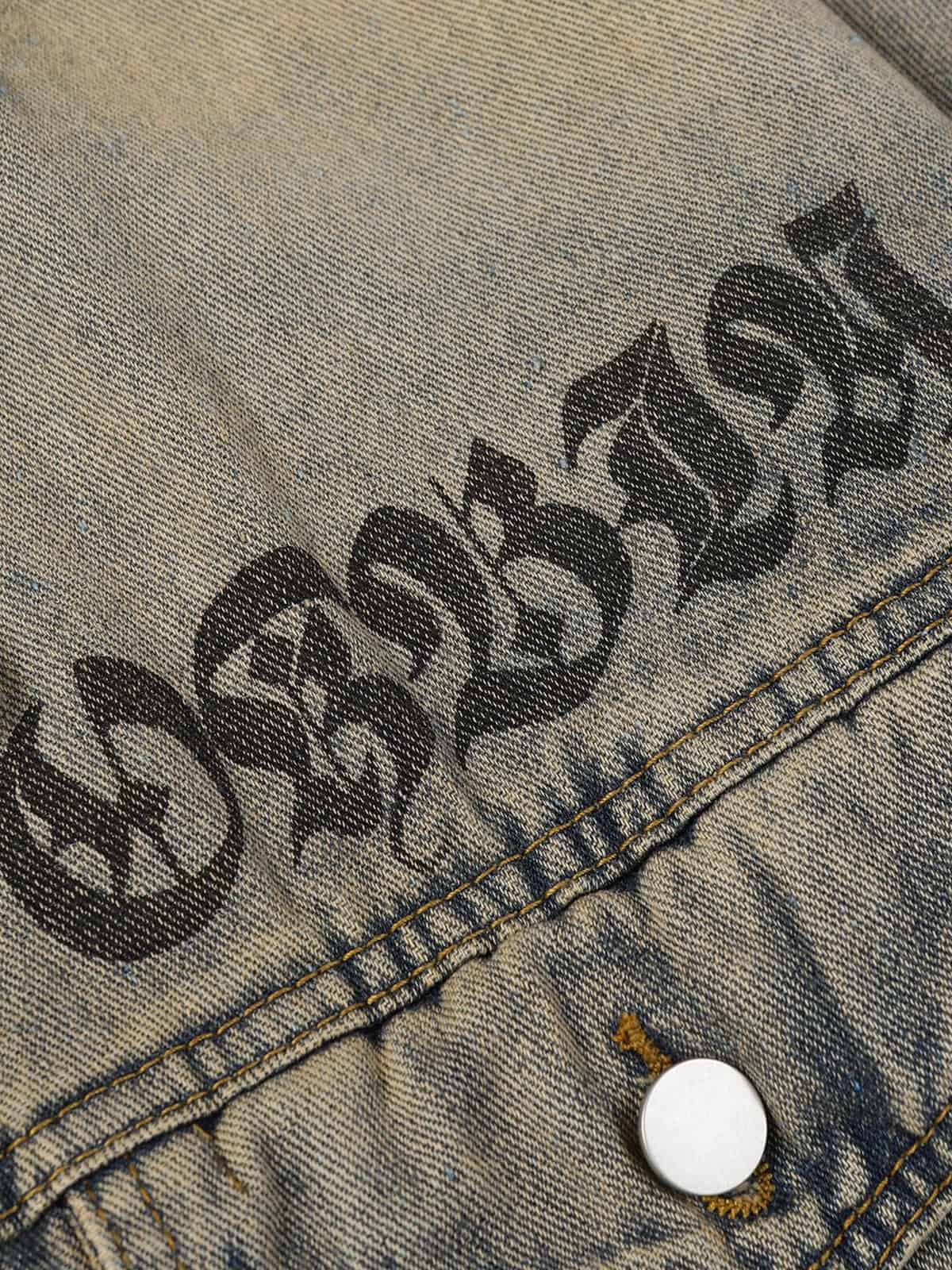 Jaqueta Manfinity Studios Gothic Wash Denim Jacket — Foto 5