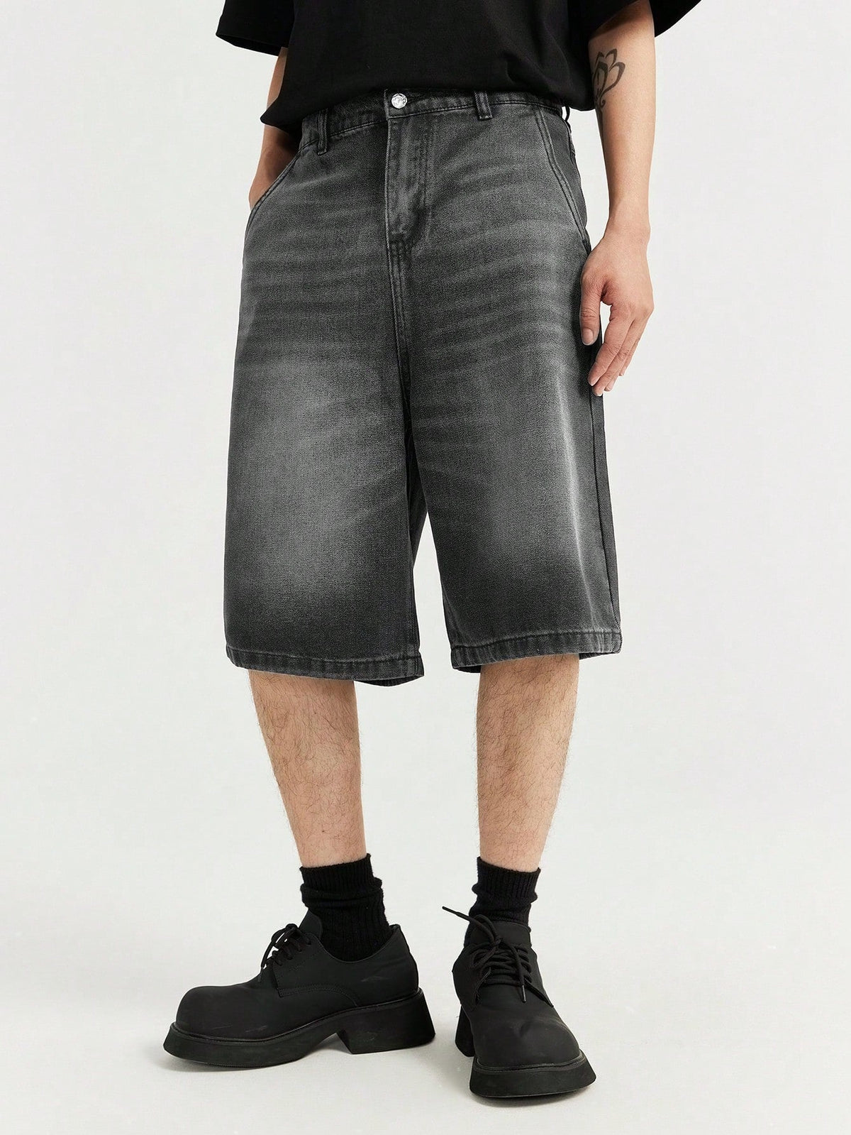Short Manfinity Denim Lavada Diagonal — Foto 1