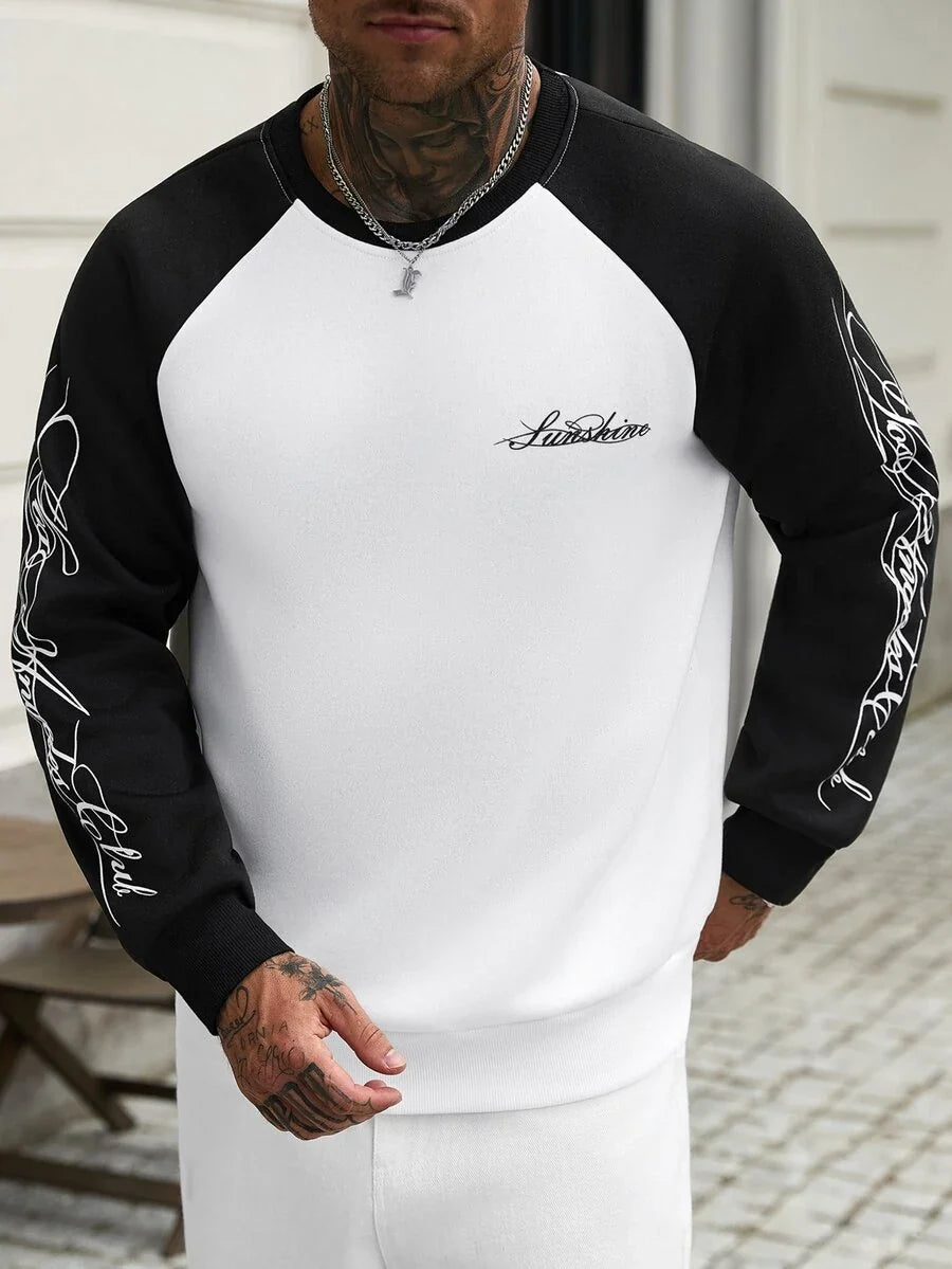 Blusa Manfinity Roghcode Blocos Gráfico — Foto 35