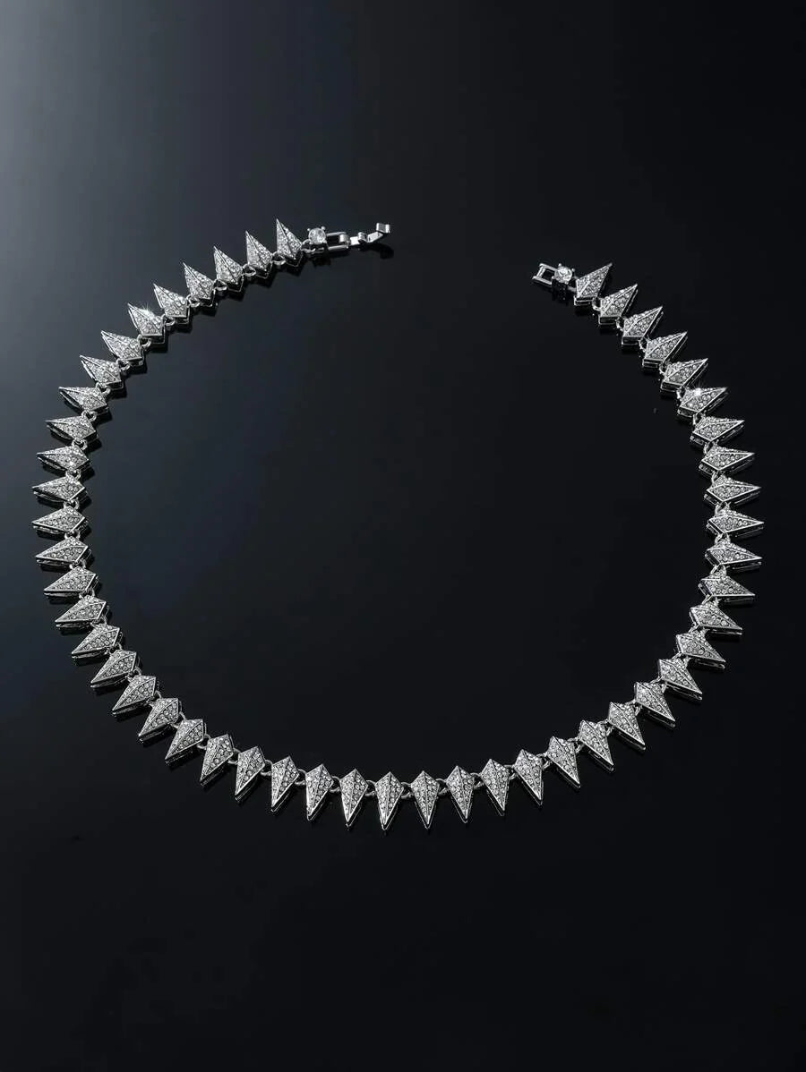 Colar Manfinity Chain Strass — Foto 3