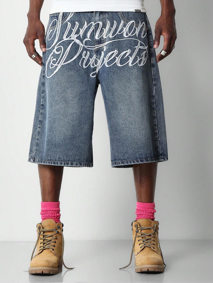 Bermuda Jeans Manfinity Studios Archive Jorts — Foto 1