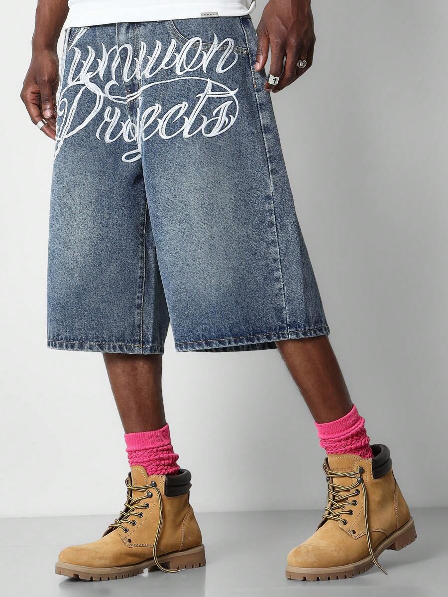 Bermuda Jeans Manfinity Studios Archive Jorts — Foto 2