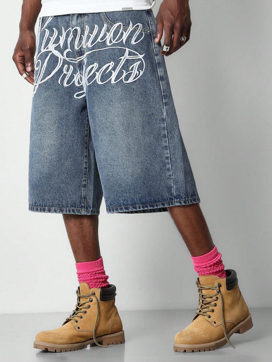 Bermuda Jeans Manfinity Studios Archive Jorts — Foto 2