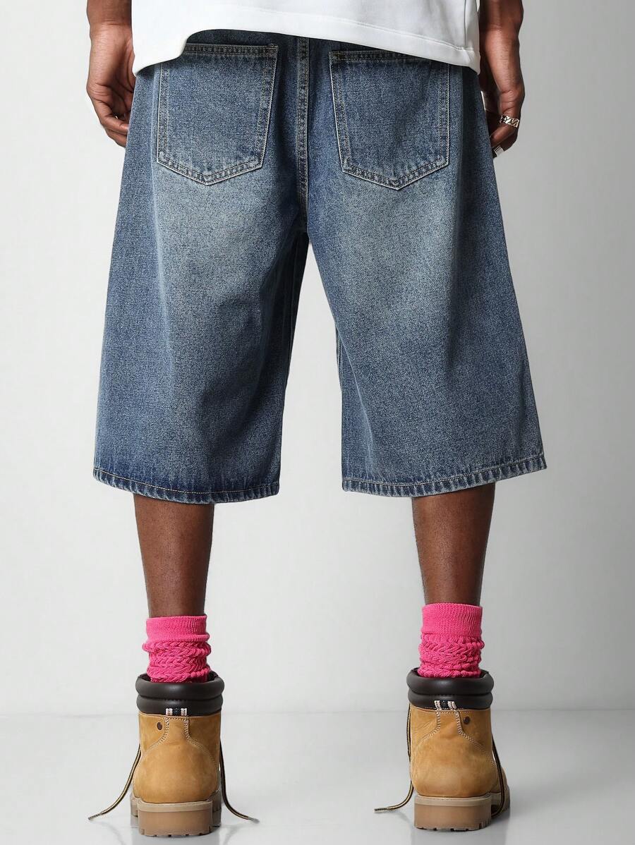 Bermuda Jeans Manfinity Studios Archive Jorts — Foto 4