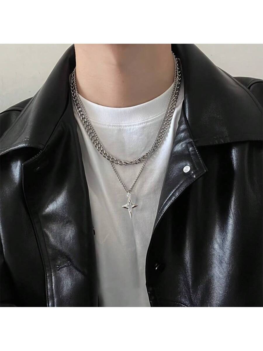 Colar Manfinity Double Layer — Foto 3