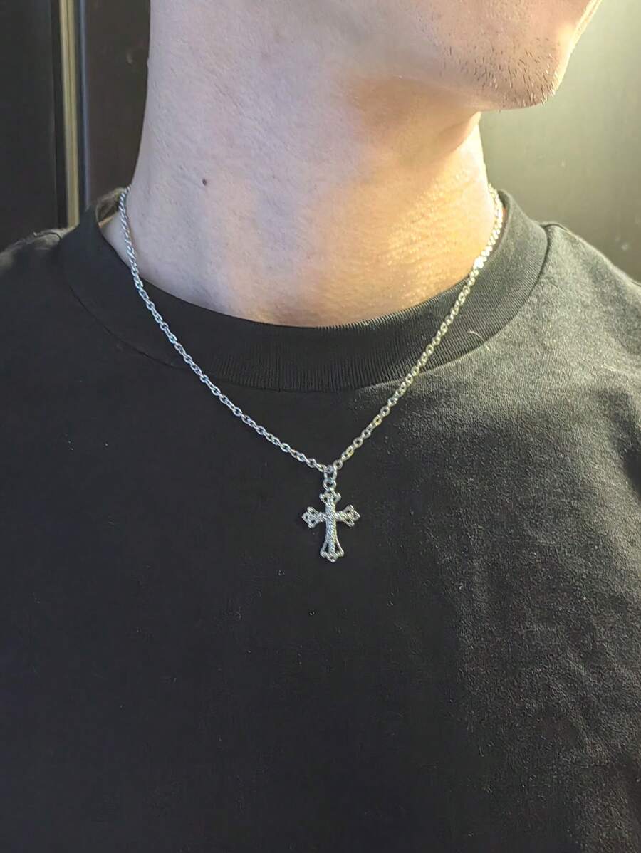 Colar Manfinity Crucifixo Strass — Foto 9