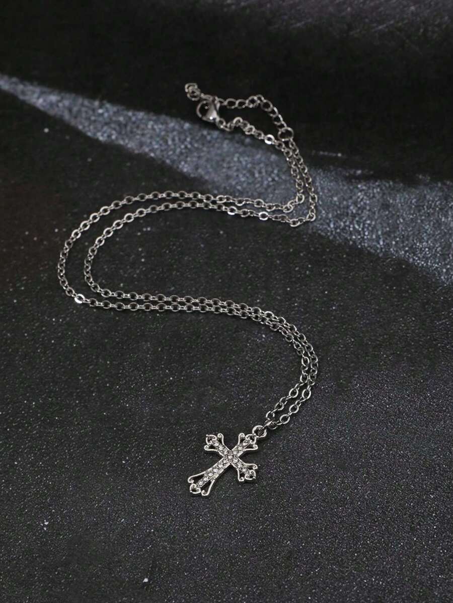 Colar Manfinity Crucifixo Strass — Foto 13
