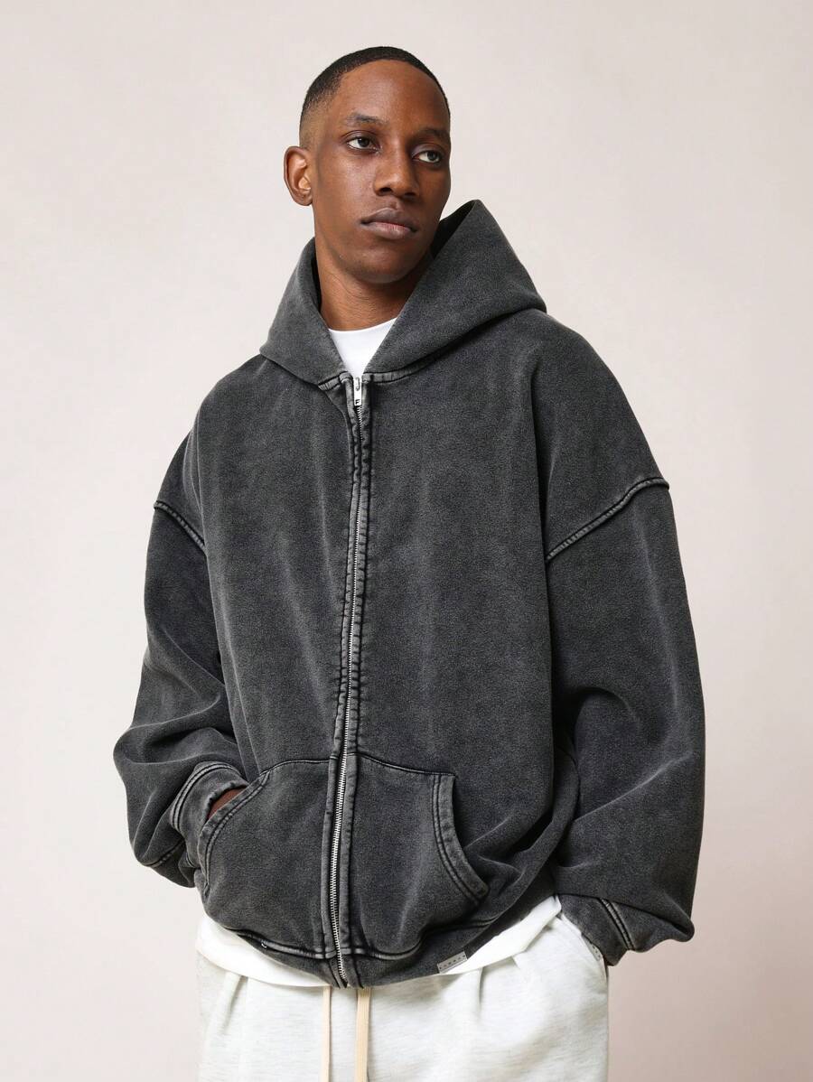 Moletom Manfinity Washed Zipper — Foto 1