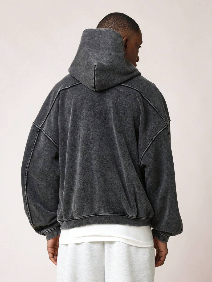 Moletom Manfinity Washed Zipper — Foto 3
