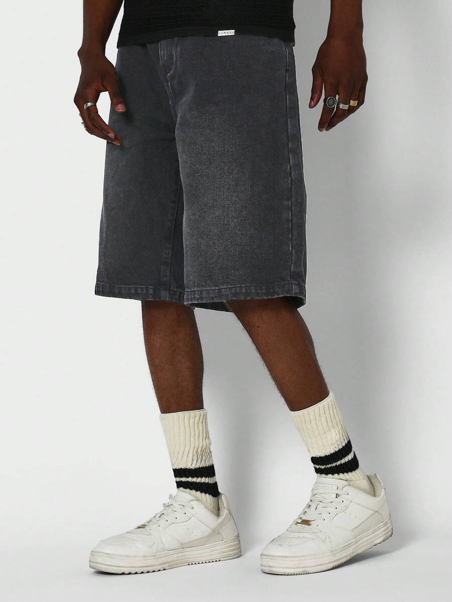 Bermuda Jorts Jeans Manfinity Studios Suzulan Graffiti — Foto 3