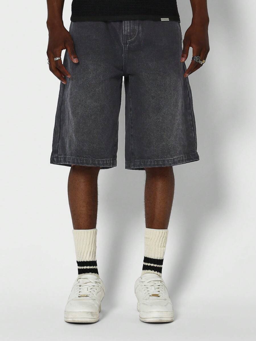 Bermuda Jorts Jeans Manfinity Studios Suzulan Graffiti — Foto 5