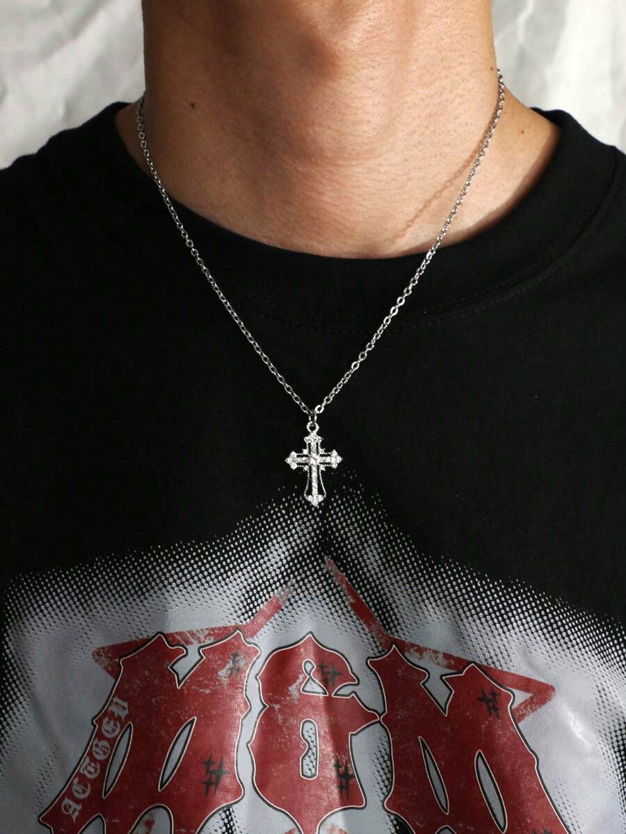 Colar Manfinity Crucifixo Strass — Foto 15