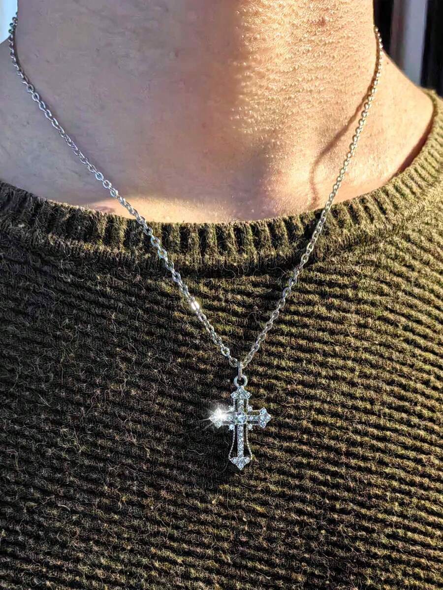 Colar Manfinity Crucifixo Strass — Foto 14