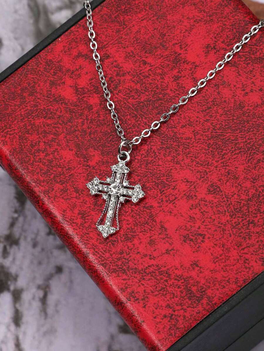 Colar Manfinity Crucifixo Strass — Foto 16