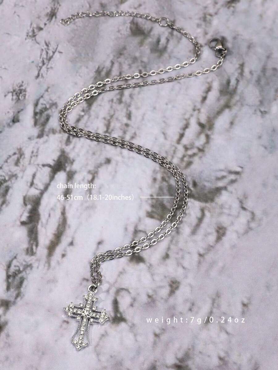 Colar Manfinity Crucifixo Strass — Foto 17