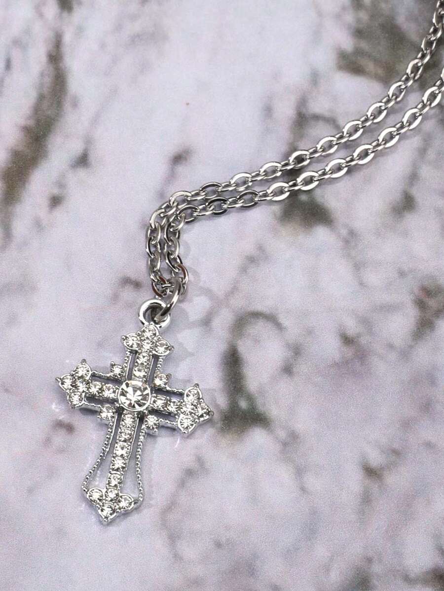 Colar Manfinity Crucifixo Strass — Foto 18