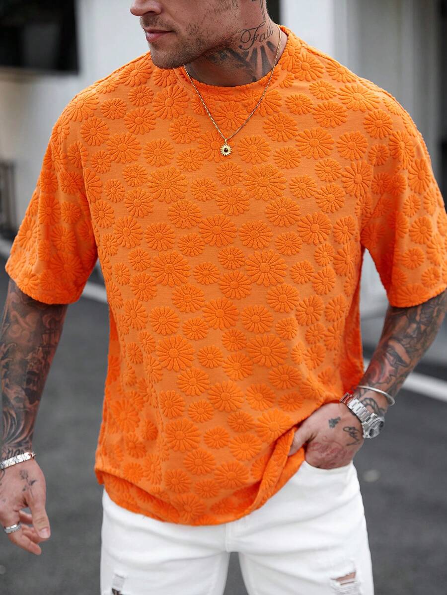 Camiseta Manfinity Bloom Relief — Foto 9