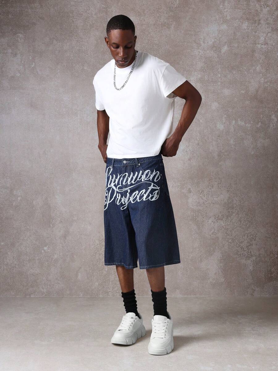 Bermuda Jeans Manfinity Studios Archive Jorts — Foto 6