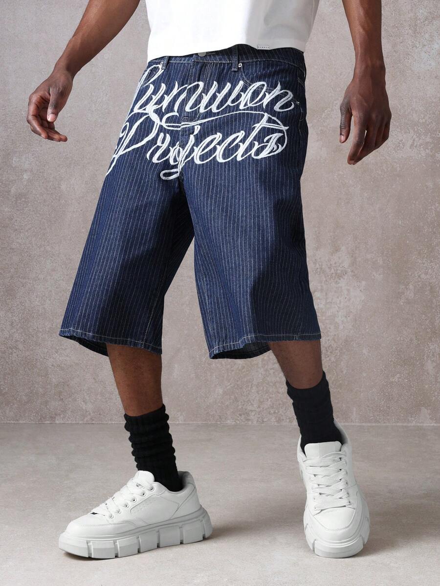 Bermuda Jeans Manfinity Studios Archive Jorts — Foto 7
