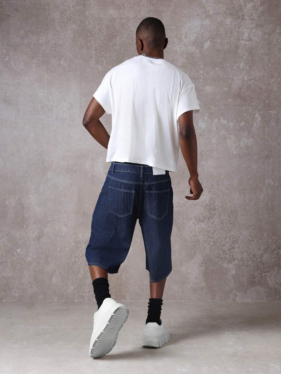 Bermuda Jeans Manfinity Studios Archive Jorts — Foto 8