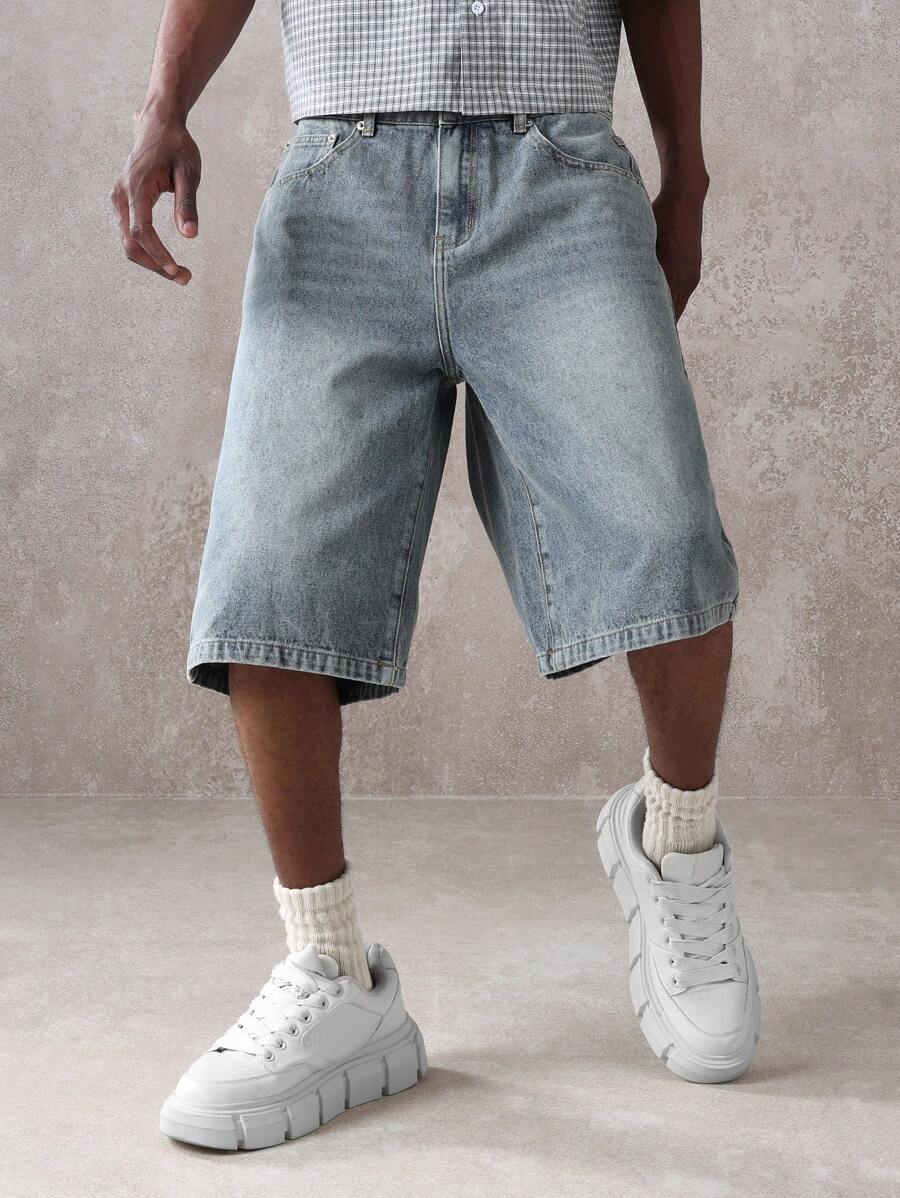 Bermuda Jorts Jeans Manfinity Studios Suzulan Graffiti — Foto 9