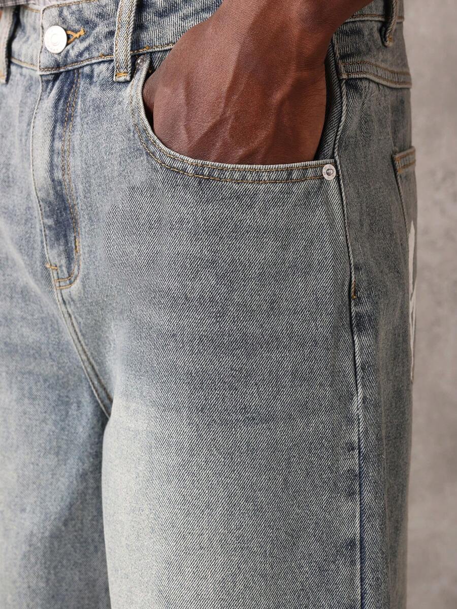 Bermuda Jorts Jeans Manfinity Studios Suzulan Graffiti — Foto 12