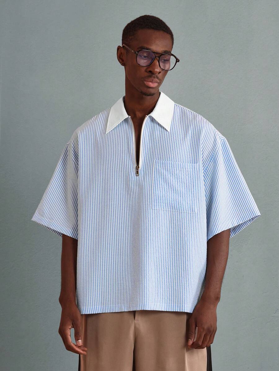 Camisa Polo Manfinity Half Zip — Foto 1