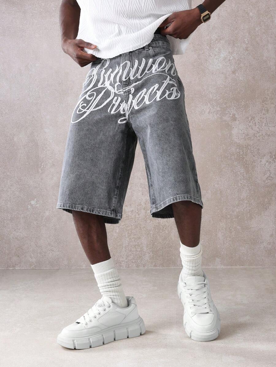Bermuda Jeans Manfinity Studios Archive Jorts — Foto 12