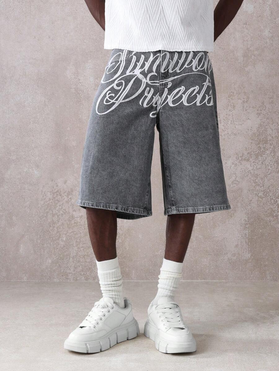 Bermuda Jeans Manfinity Studios Archive Jorts — Foto 15