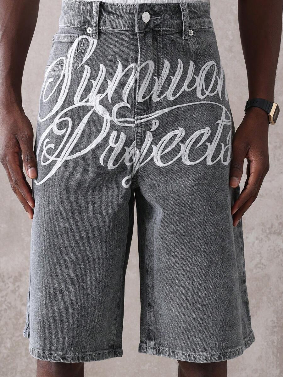 Bermuda Jeans Manfinity Studios Archive Jorts — Foto 17