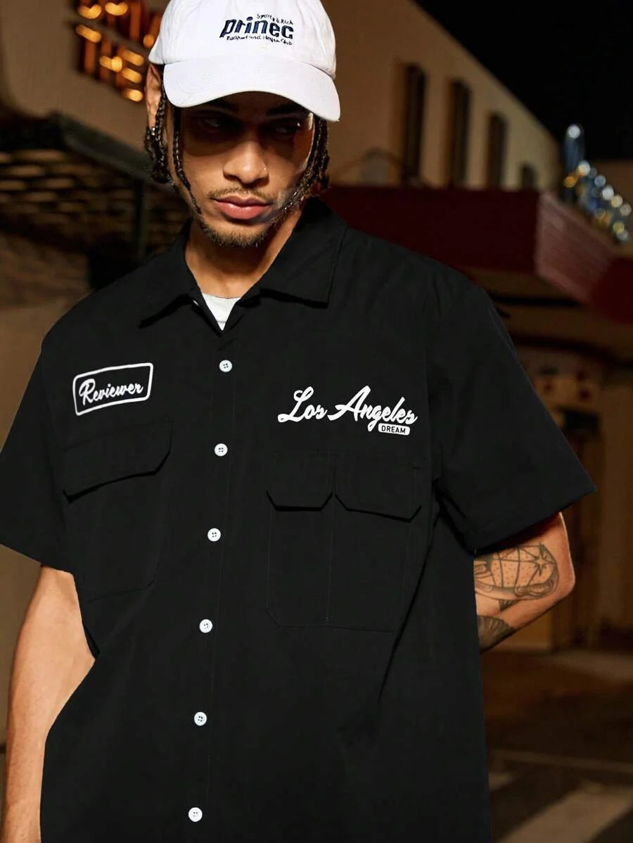 Camisa Manfinity Studios Los Angeles Workshirt — Foto 1