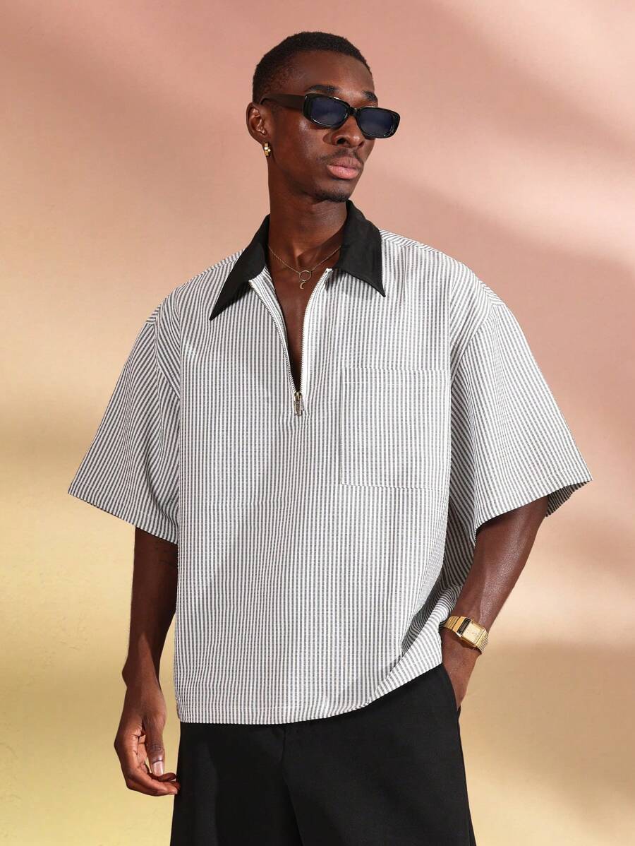 Camisa Polo Manfinity Half Zip — Foto 7