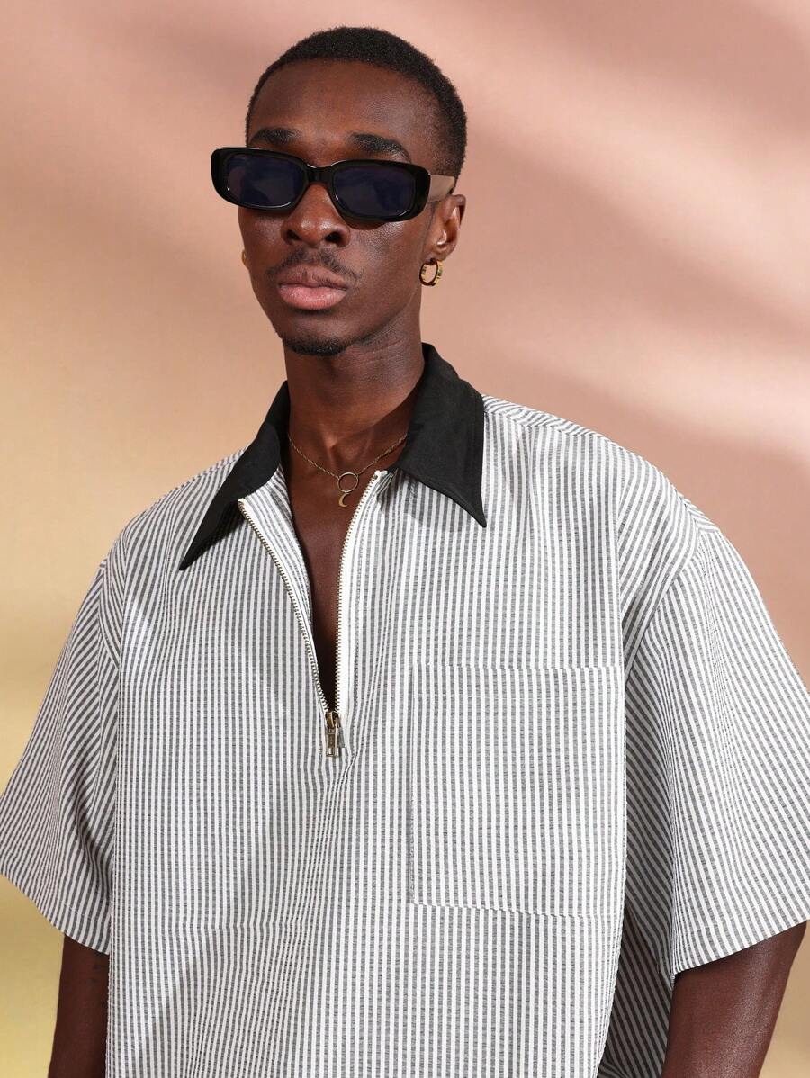 Camisa Polo Manfinity Half Zip — Foto 9