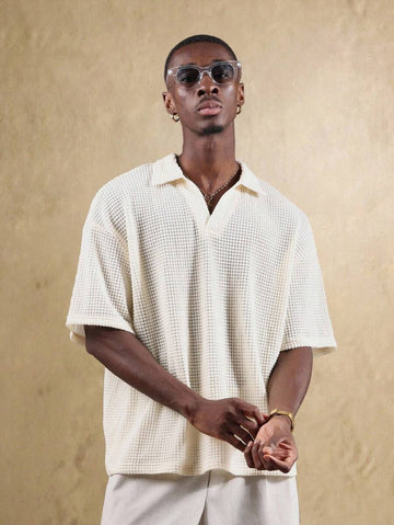 Camisa Polo Manfinity Studios Waffle Knit Polo — Foto 1