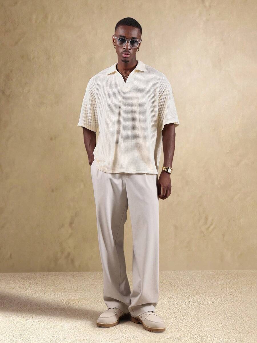 Camisa Polo Manfinity Studios Waffle Knit Polo — Foto 4
