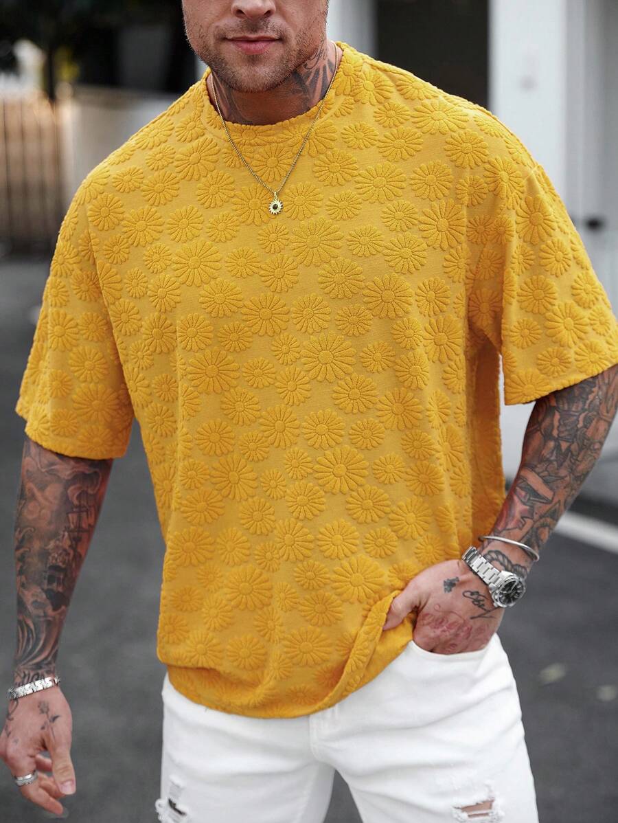Camiseta Manfinity Bloom Relief — Foto 35