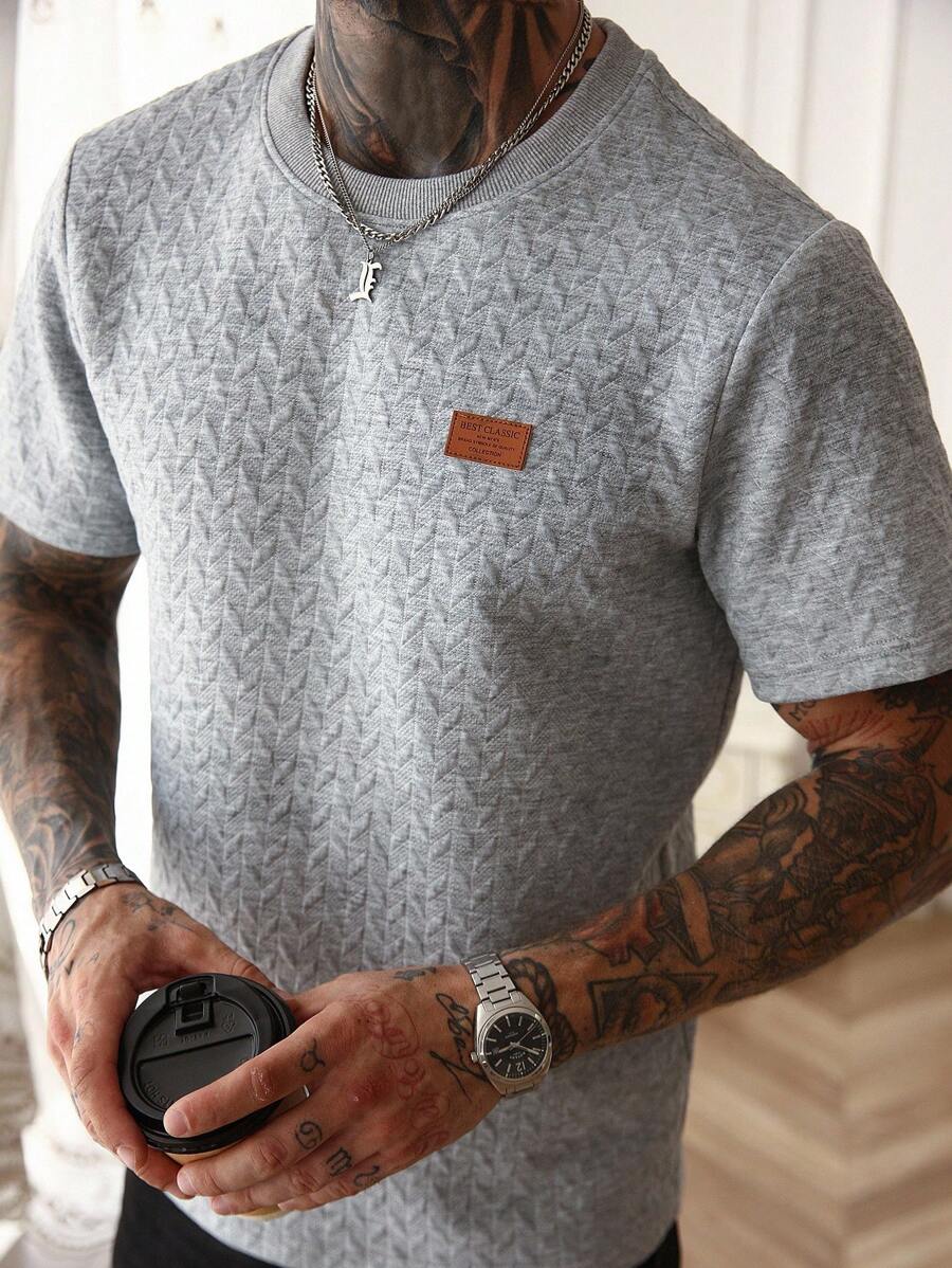 Camiseta Manfinity Jacquard — Foto 22