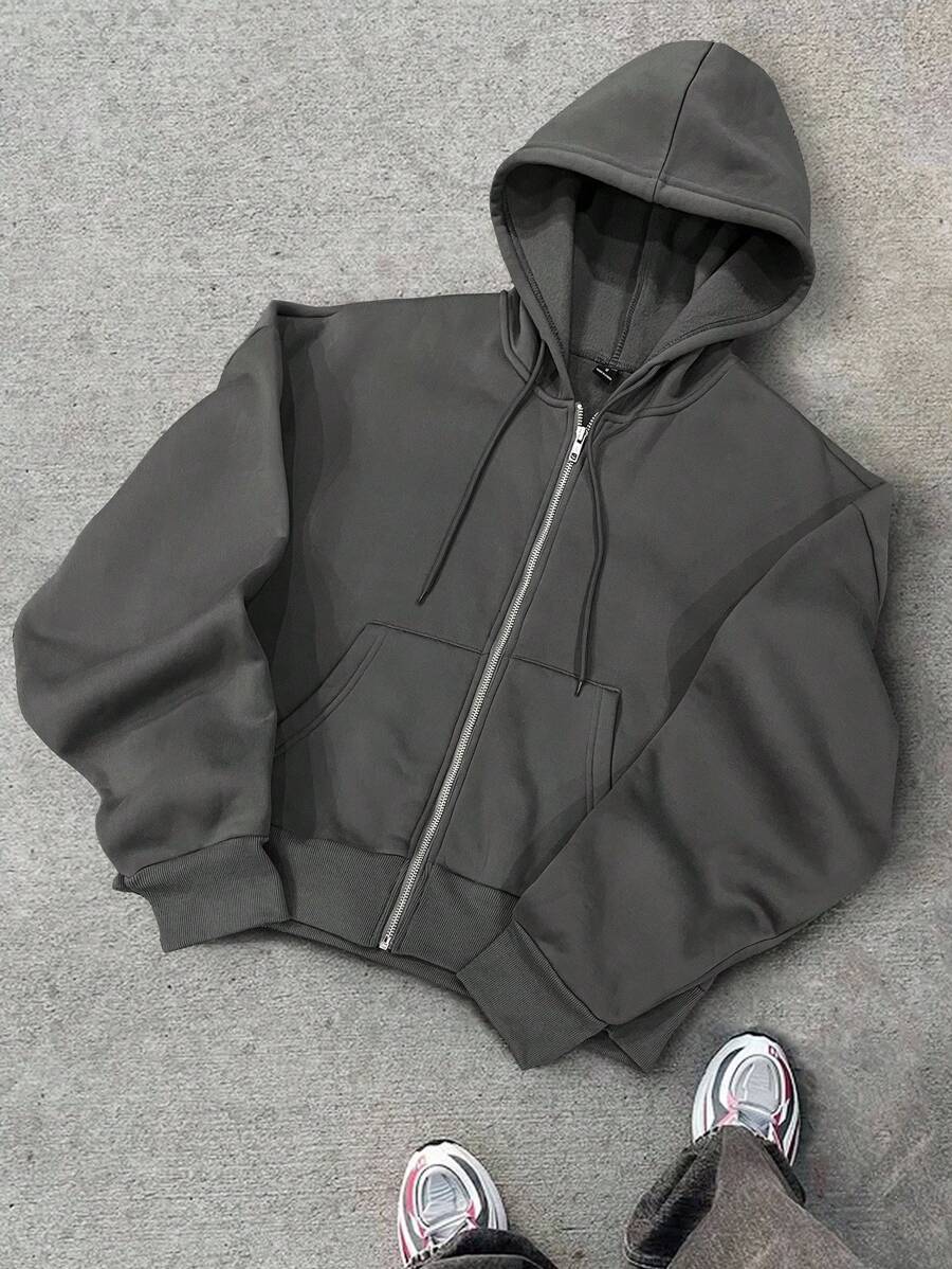 Moletom Manfinity Zip-Up Essential — Foto 5