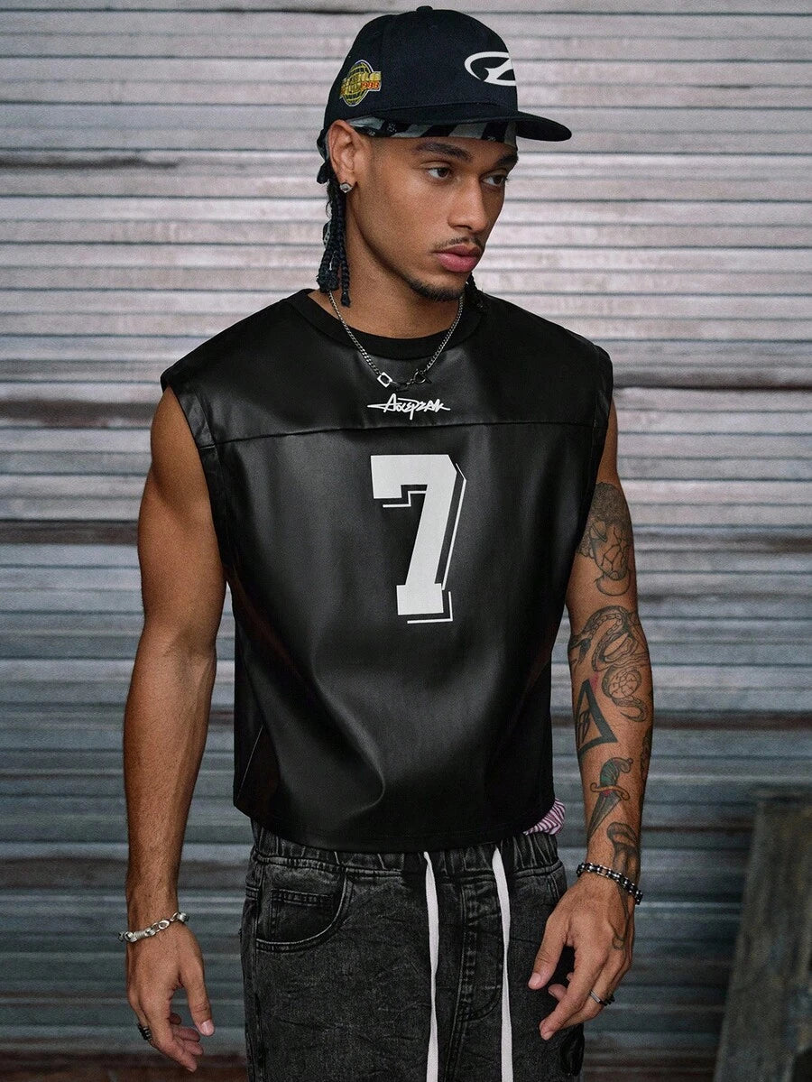 Regata Manfinity Studios Leather Football Jersey Vest — Foto 1