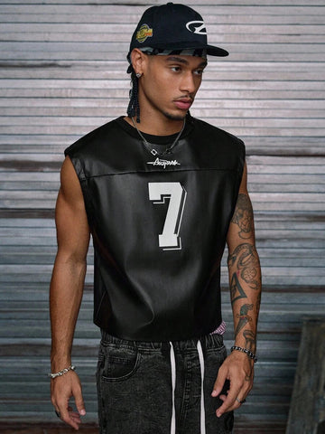 Regata Manfinity Studios Leather Football Jersey Vest — Foto 1
