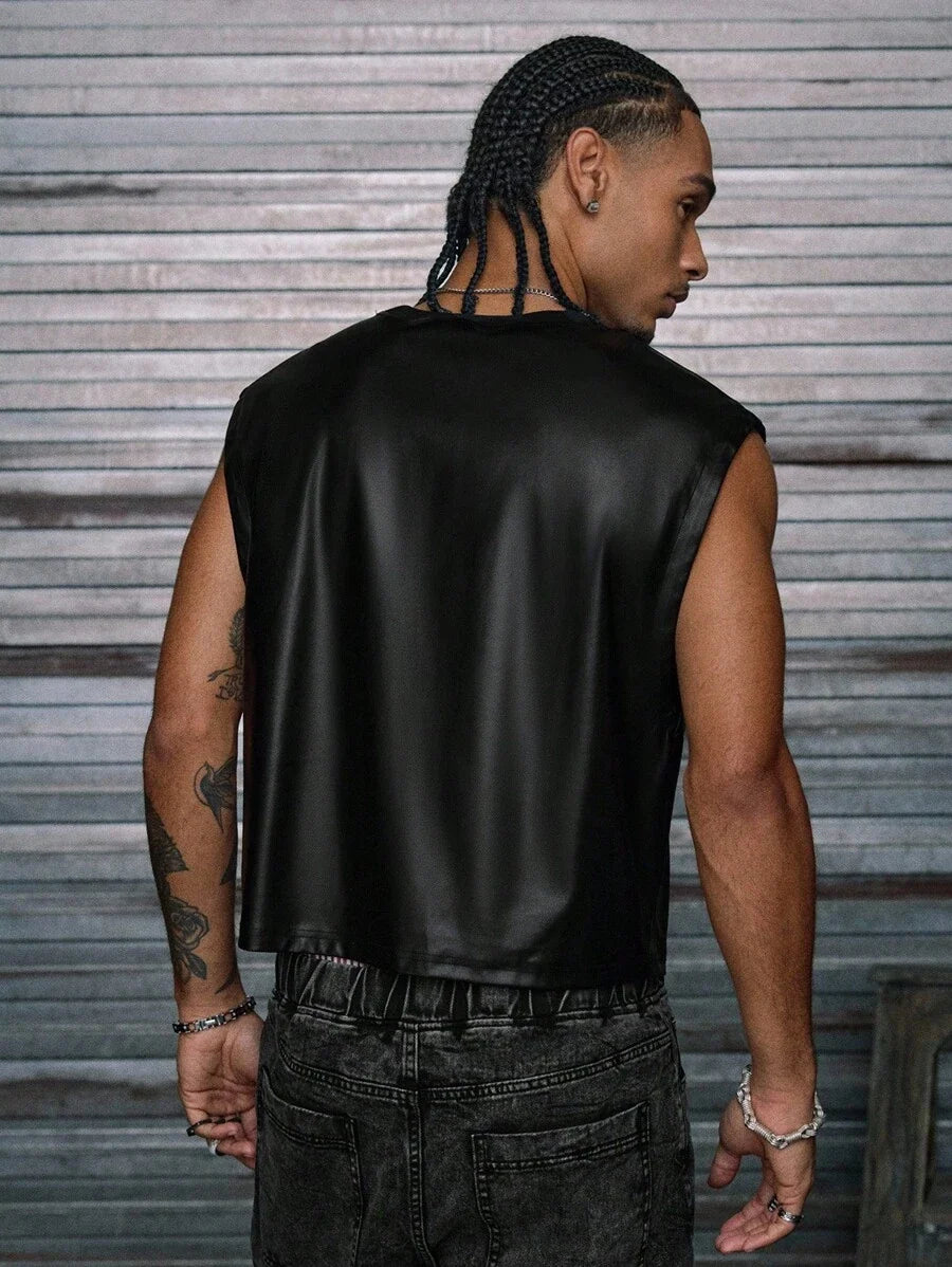 Regata Manfinity Studios Leather Football Jersey Vest — Foto 2
