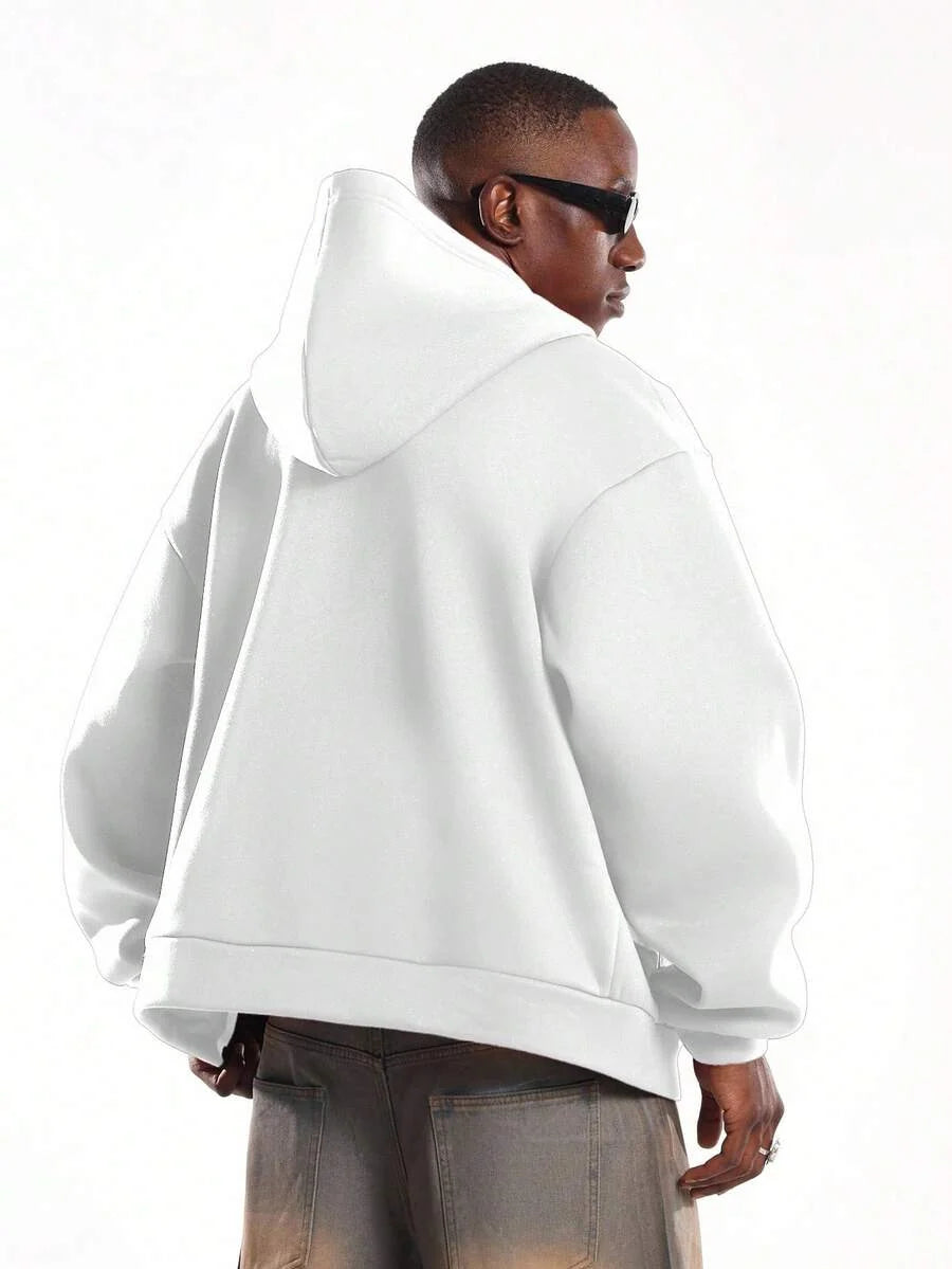 Moletom Manfinity Studios Script Zip Hoodie — Foto 10