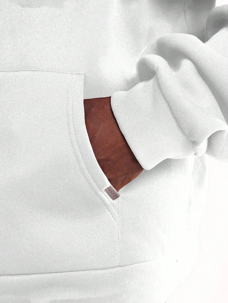 Moletom Manfinity Studios Script Zip Hoodie — Foto 11