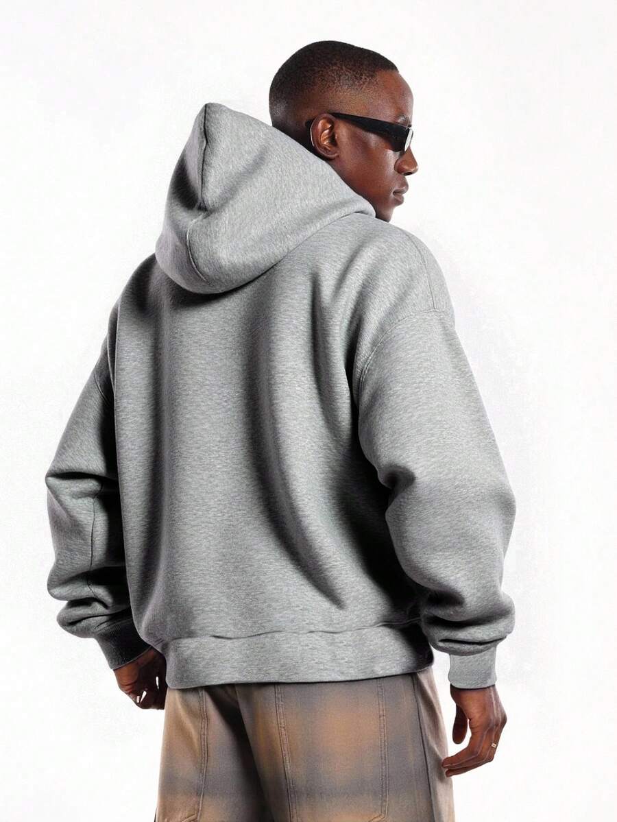 Moletom Manfinity Studios Script Zip Hoodie — Foto 14