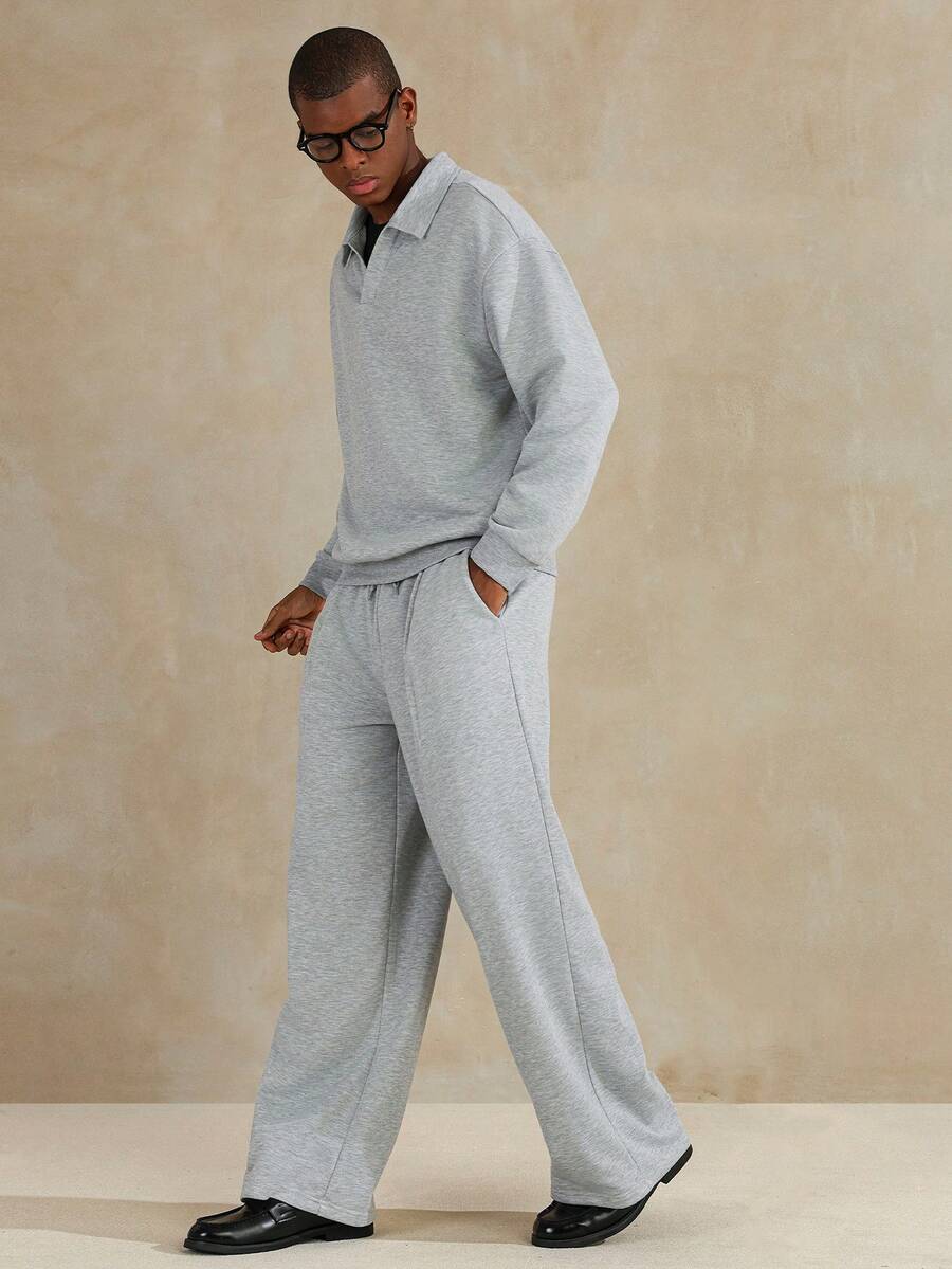 Conjunto Manfinity Studios Knit Retro Polo Tracksuit — Foto 4