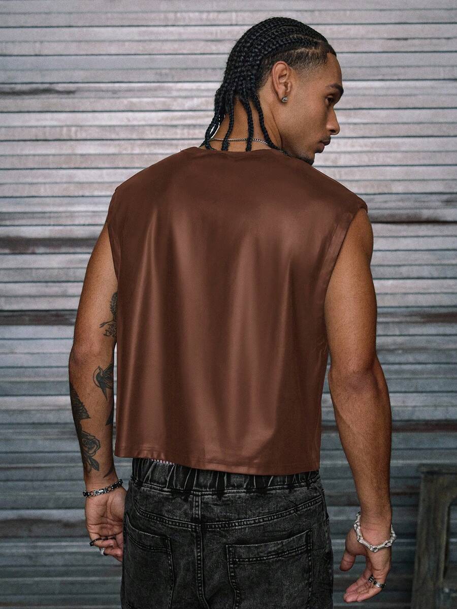 Regata Manfinity Studios Leather Football Jersey Vest — Foto 8